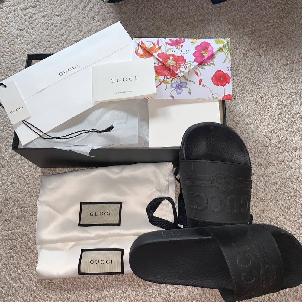 Gucci Logo Rubber Slide